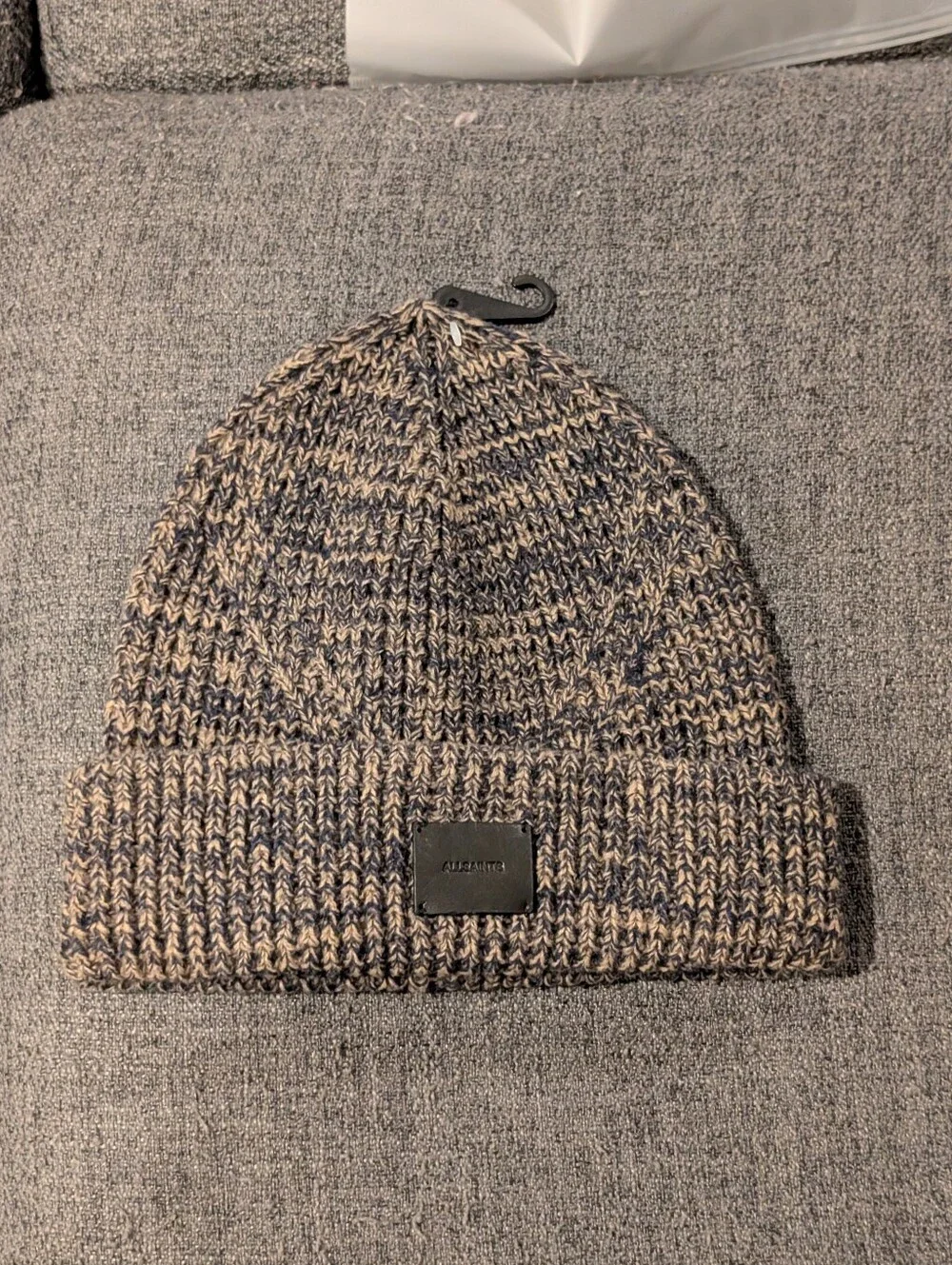 AllSaints Angled Stitch Marled Beanie